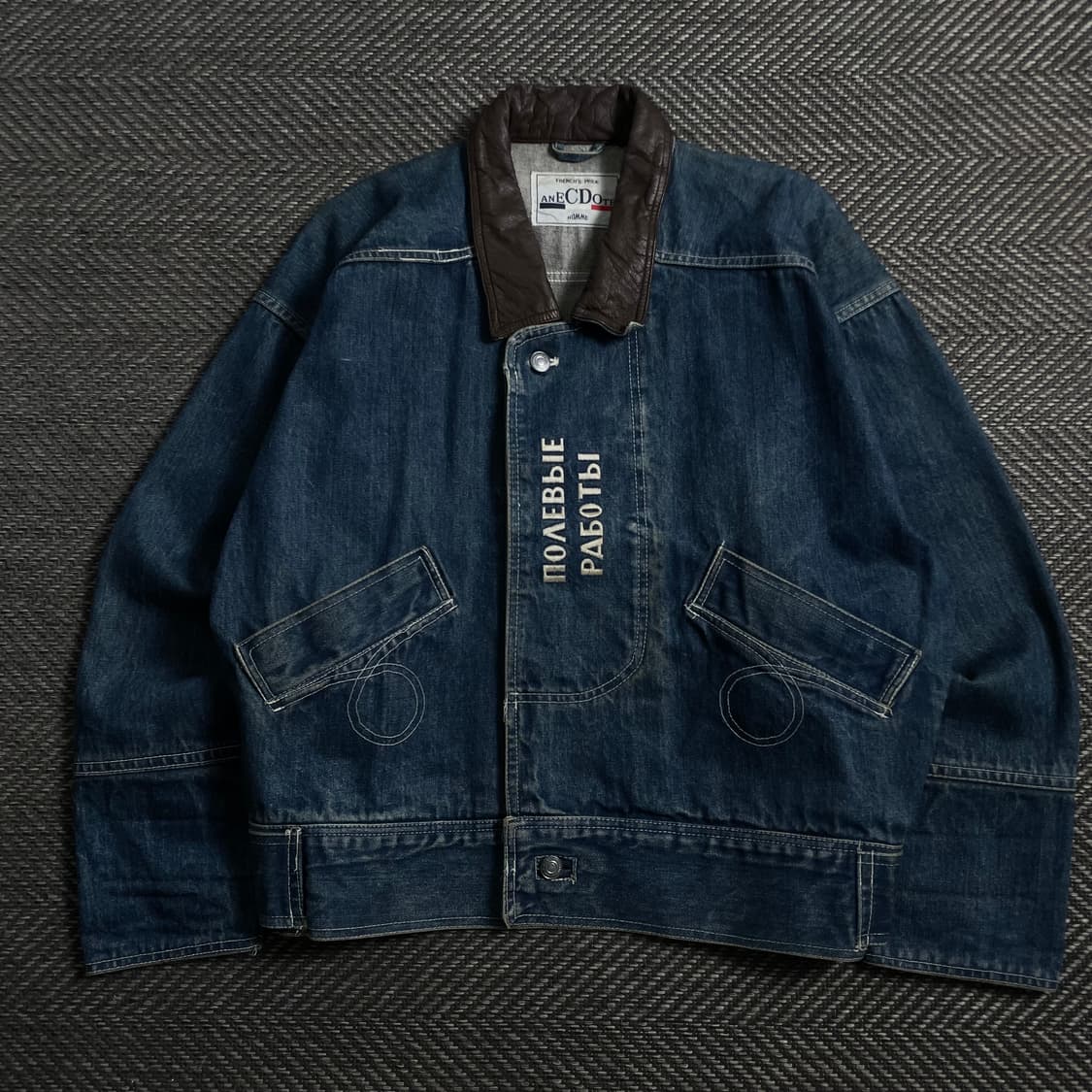Anecdote 아카이브 레더 카라 데님 워크 자켓y 4402 상품이미지2
