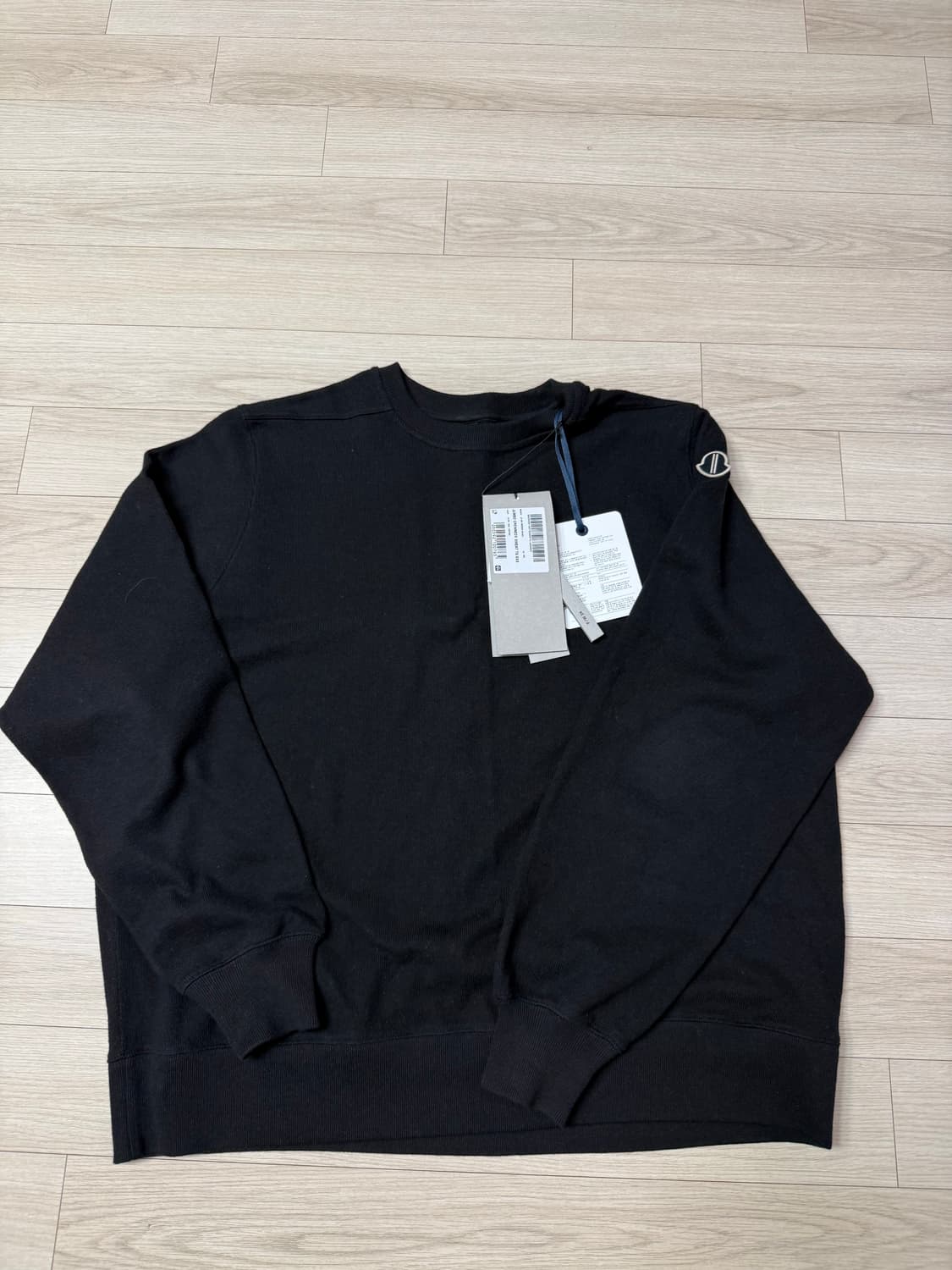 [New] 몽클레어 x 릭오웬스 점보 크루넥 저지 스웨터 블랙  상품이미지4