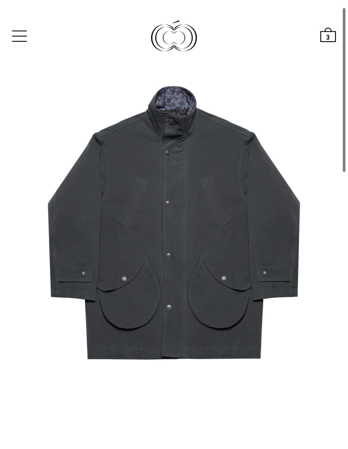 콜로신스 차콜 야상 botanic lined field jacket 상품이미지1