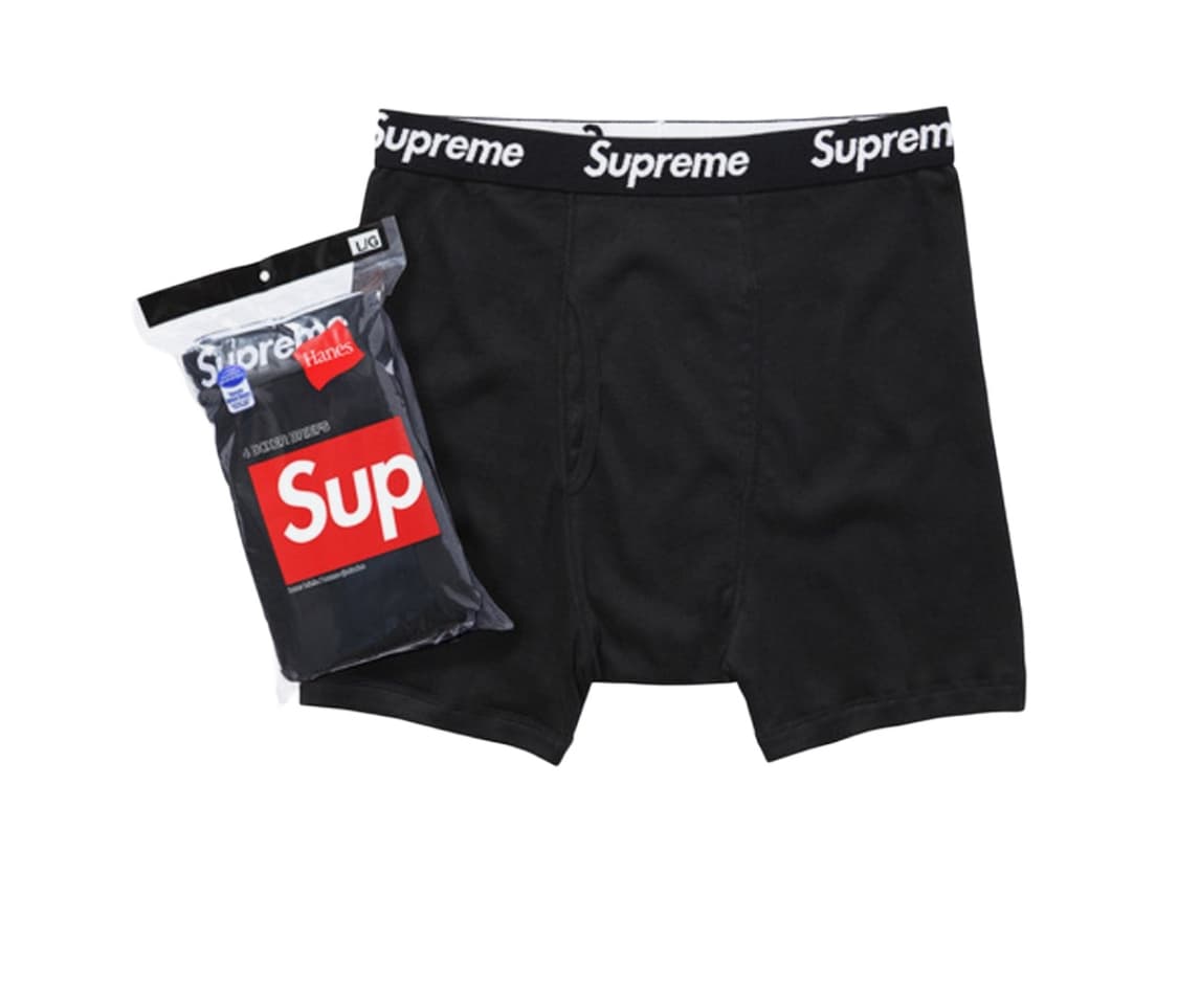 슈프림 헤인즈 박서 브리프 블랙 상품이미지1