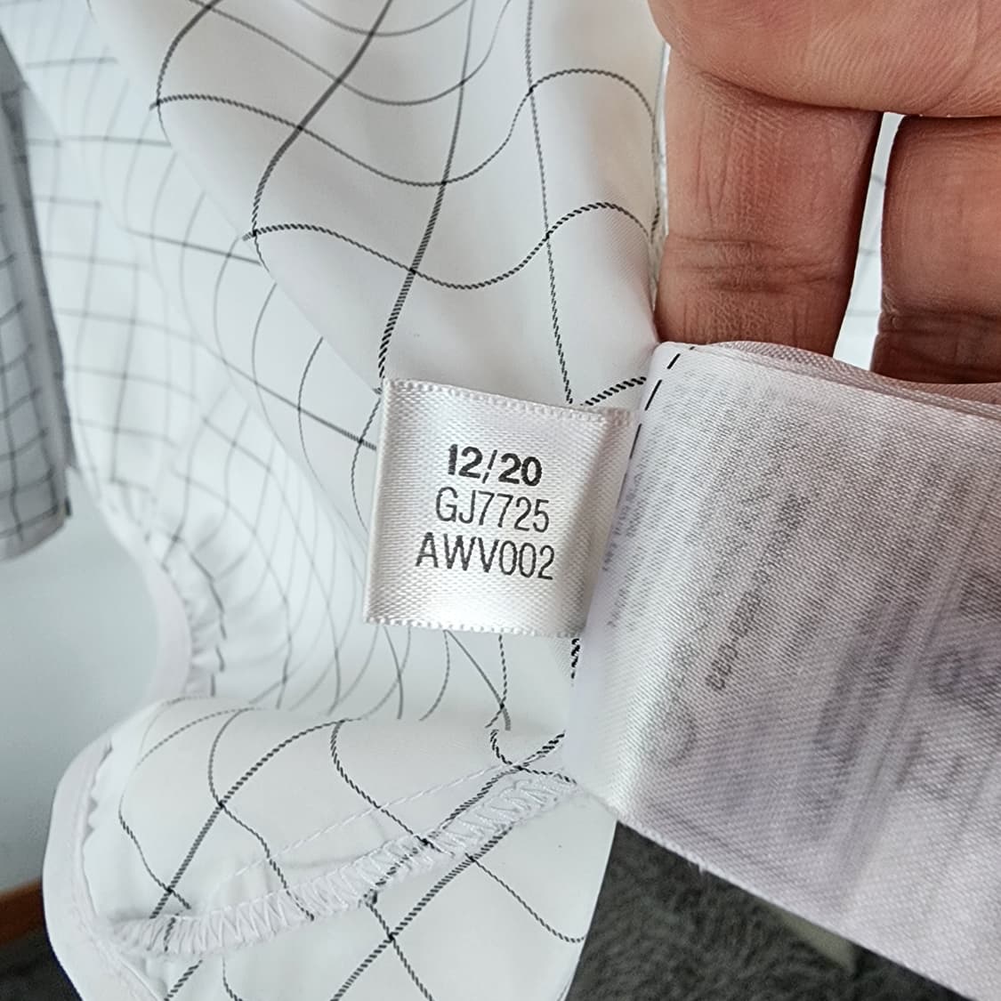 아디다스 화이트 체크 바람막이 후드 자켓 상품이미지6