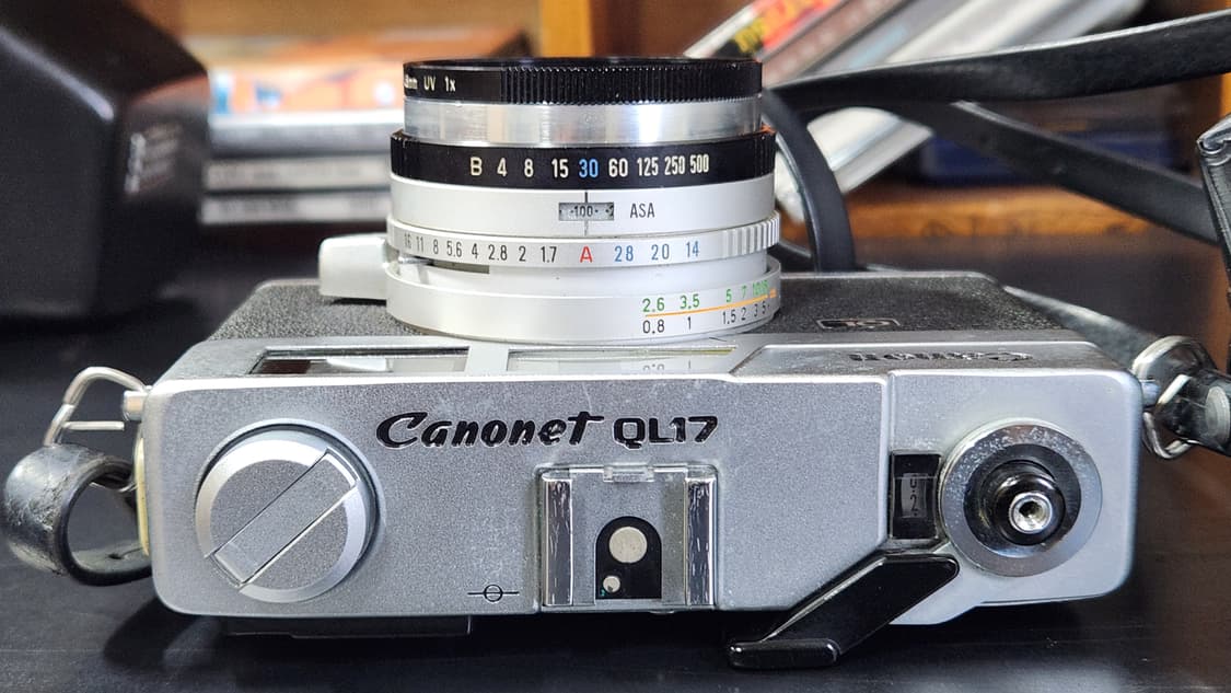 캐논 ql17 40mm f1.7 필름카메라 + 플래쉬 상품이미지3