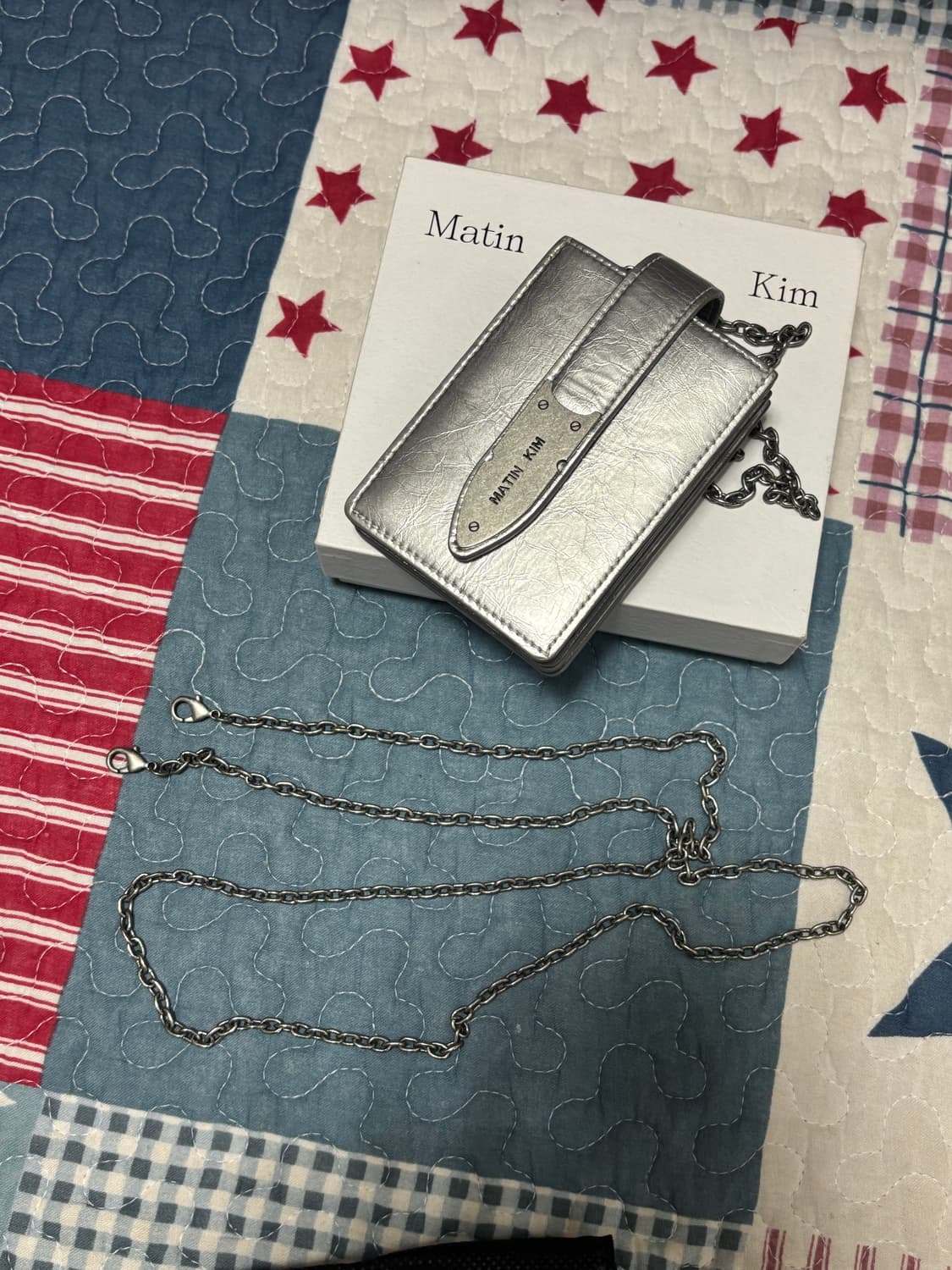 마뗑킴 아코디언 네클리스 지갑 실버 상품이미지6