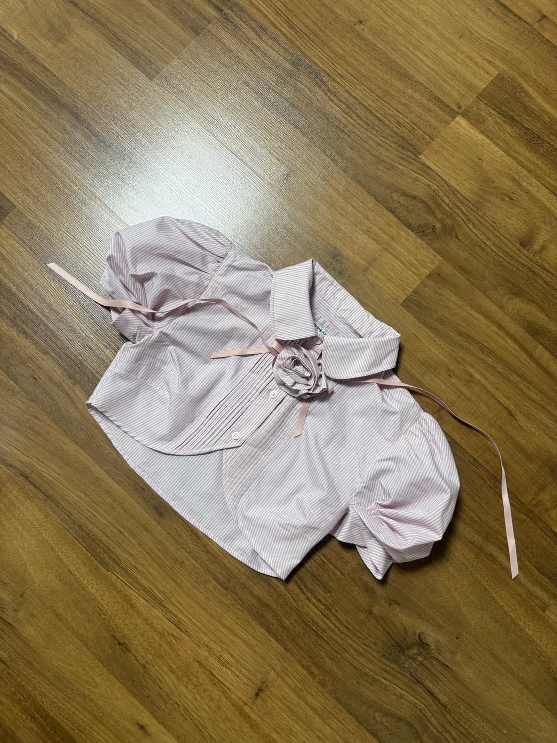 Rosetta Baby Shirt Pink Stripe 상품이미지2