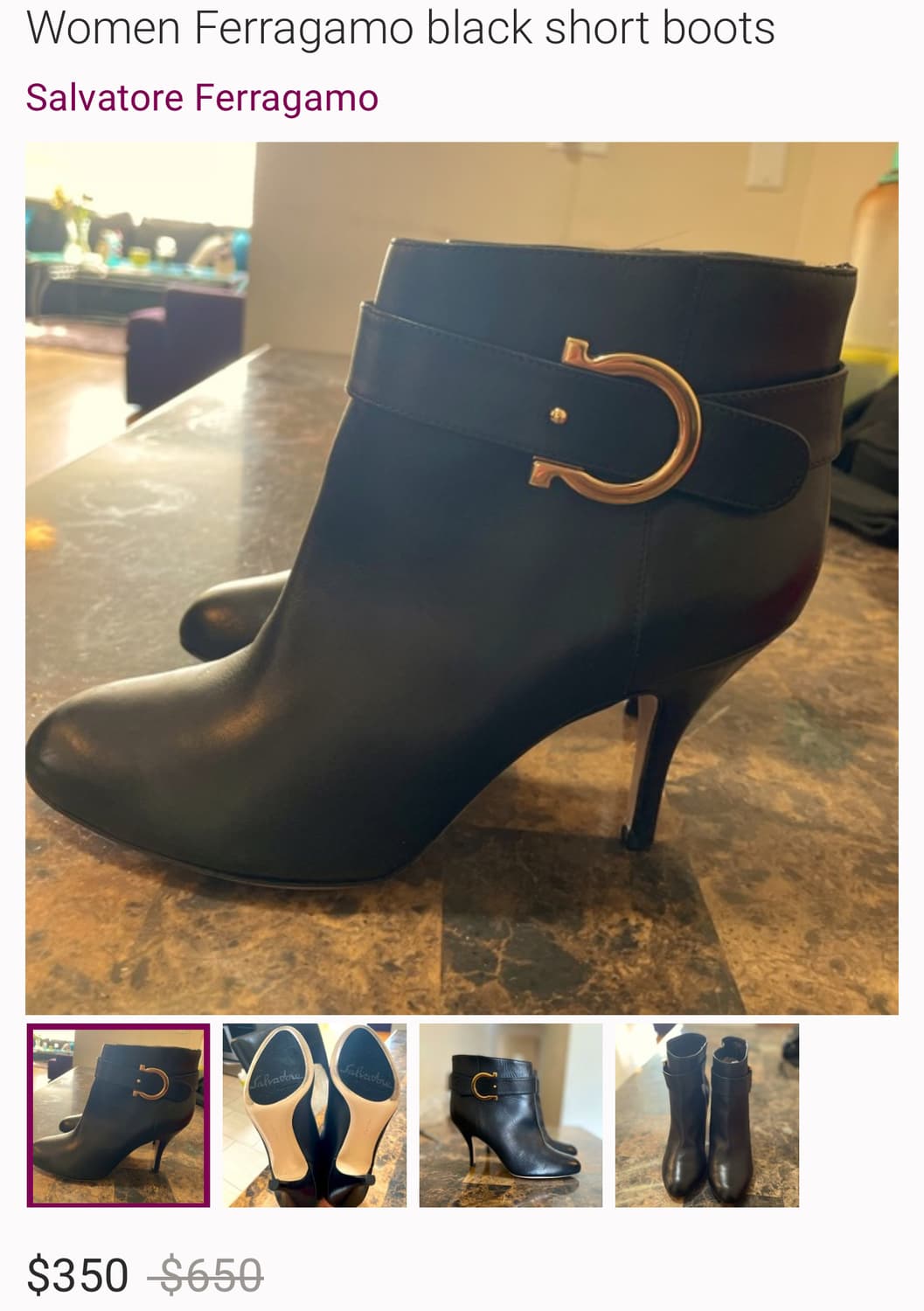 페라가모 간치니 부츠 9사이즈 정품(260) 상품이미지9