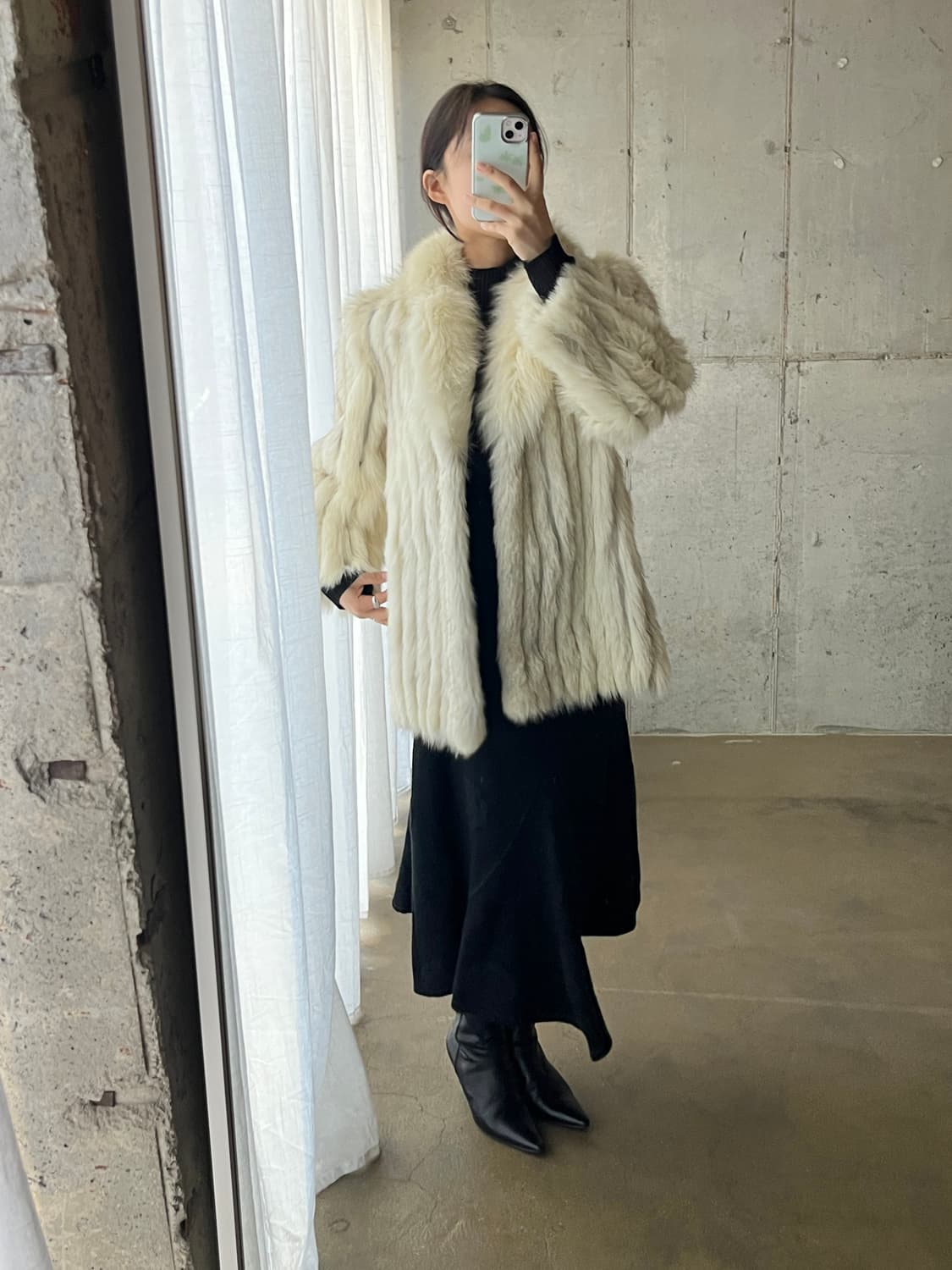 90s 폭스퍼 자켓 아이보리 상품이미지3