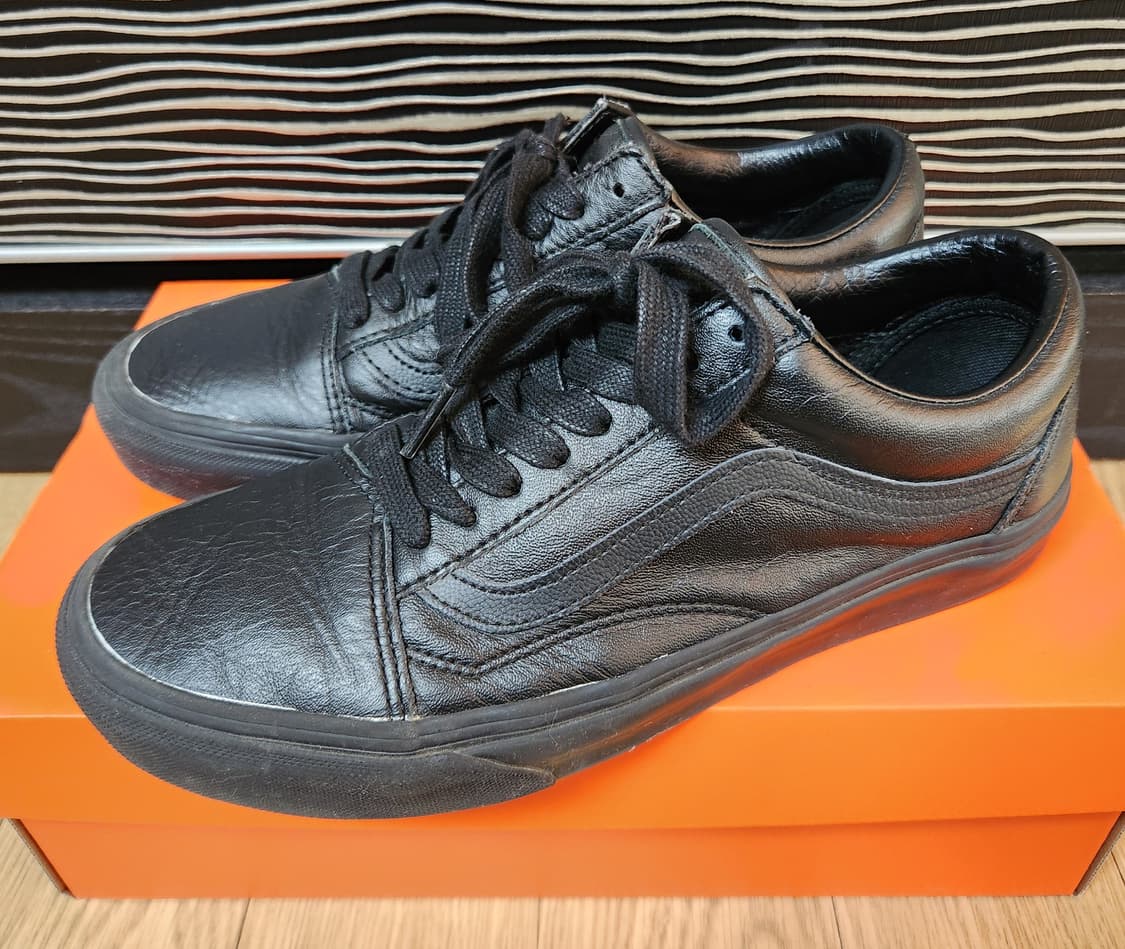 VANS  반스 레더 올드스쿨 블랙 스니커즈 255 상품이미지1