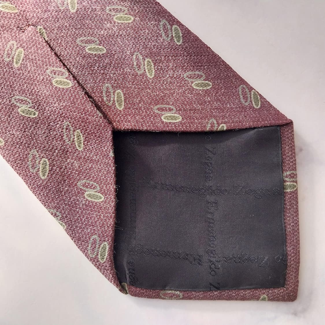 제냐 울&코튼&실크 브라운 패턴 넥타이 9.8cm A+등급 K1885
 상품이미지8