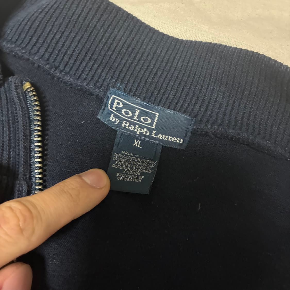 폴로 멀티 빅포니 3 니트 집업 XL 상품이미지6