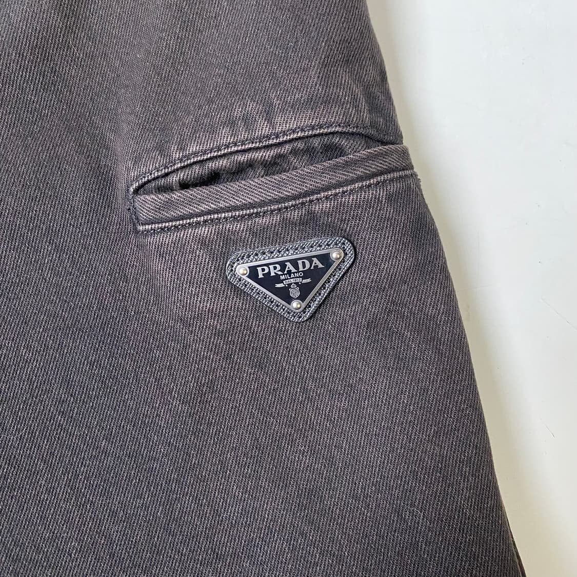 [48S] 프라다 릴랙스 핏 데님 진 브라운 상품이미지5