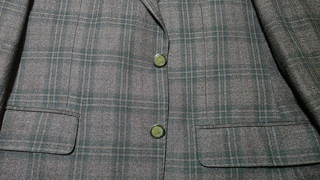 명품 팔 질레리(Pal Zileri) 100% 울 체크 블레이저 자켓 상품이미지4