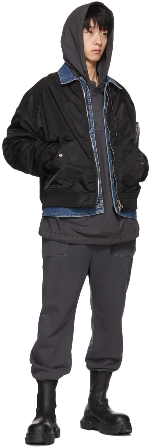 준지 21FW 패디드 데님트러커 봄버 44 (세미오버핏 S) 상품이미지4