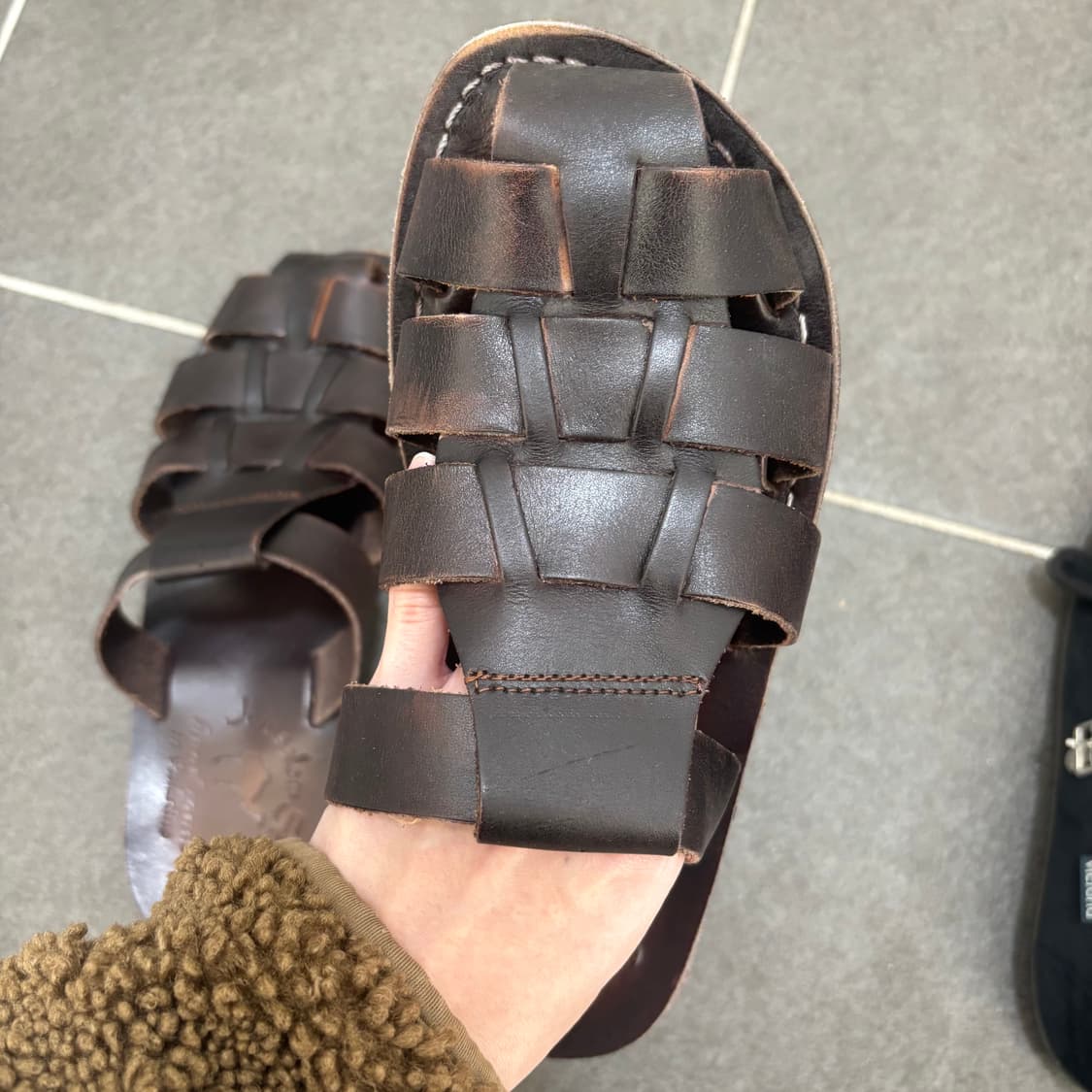 예루살렘 샌들 미카엘 슬라이드 BROWN (250) 상품이미지2