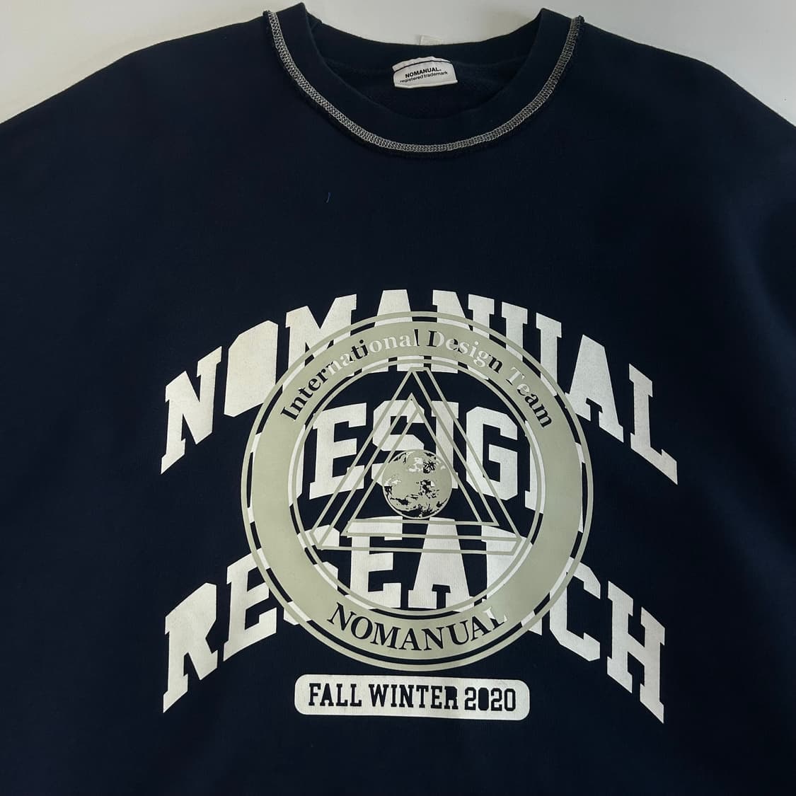 NOMAUAL 노메뉴얼 A.GPH 네이비 맨투맨 상품이미지4