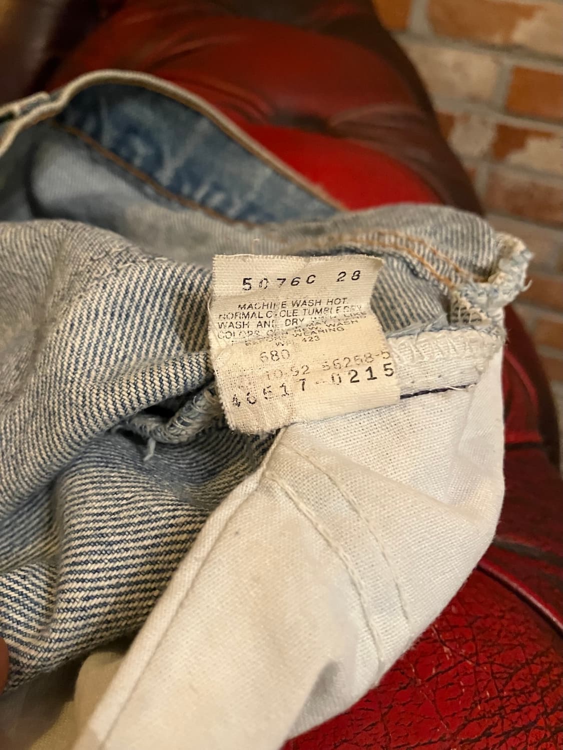 90s USA 빈티지 리바이스 517 오렌지탭 부츠컷 데님 팬츠 상품이미지10