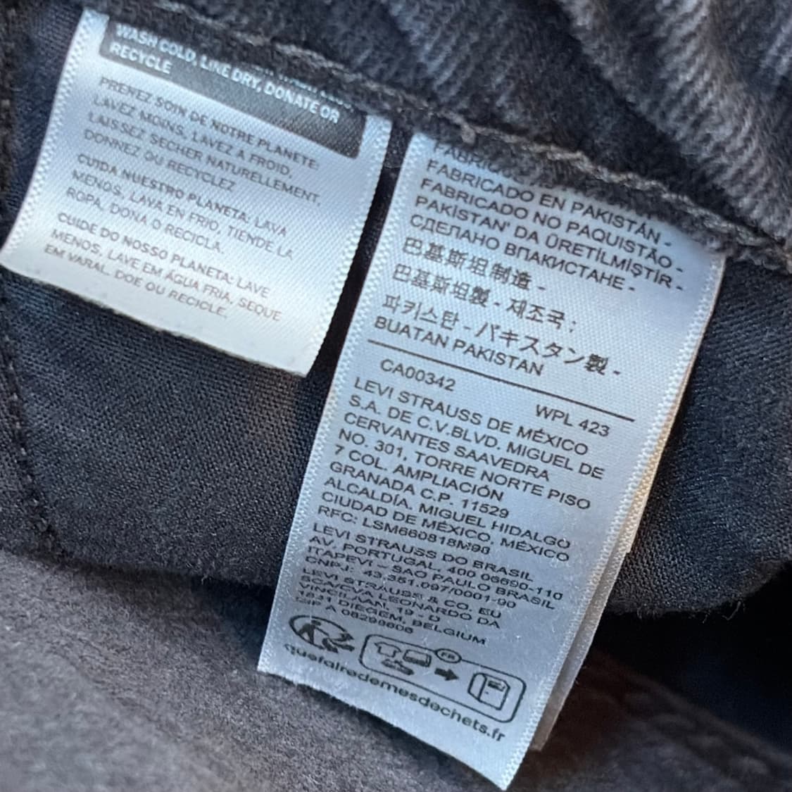 USA 빈티지 리바이스 94배기 블랙진 카고 청바지 상품이미지10