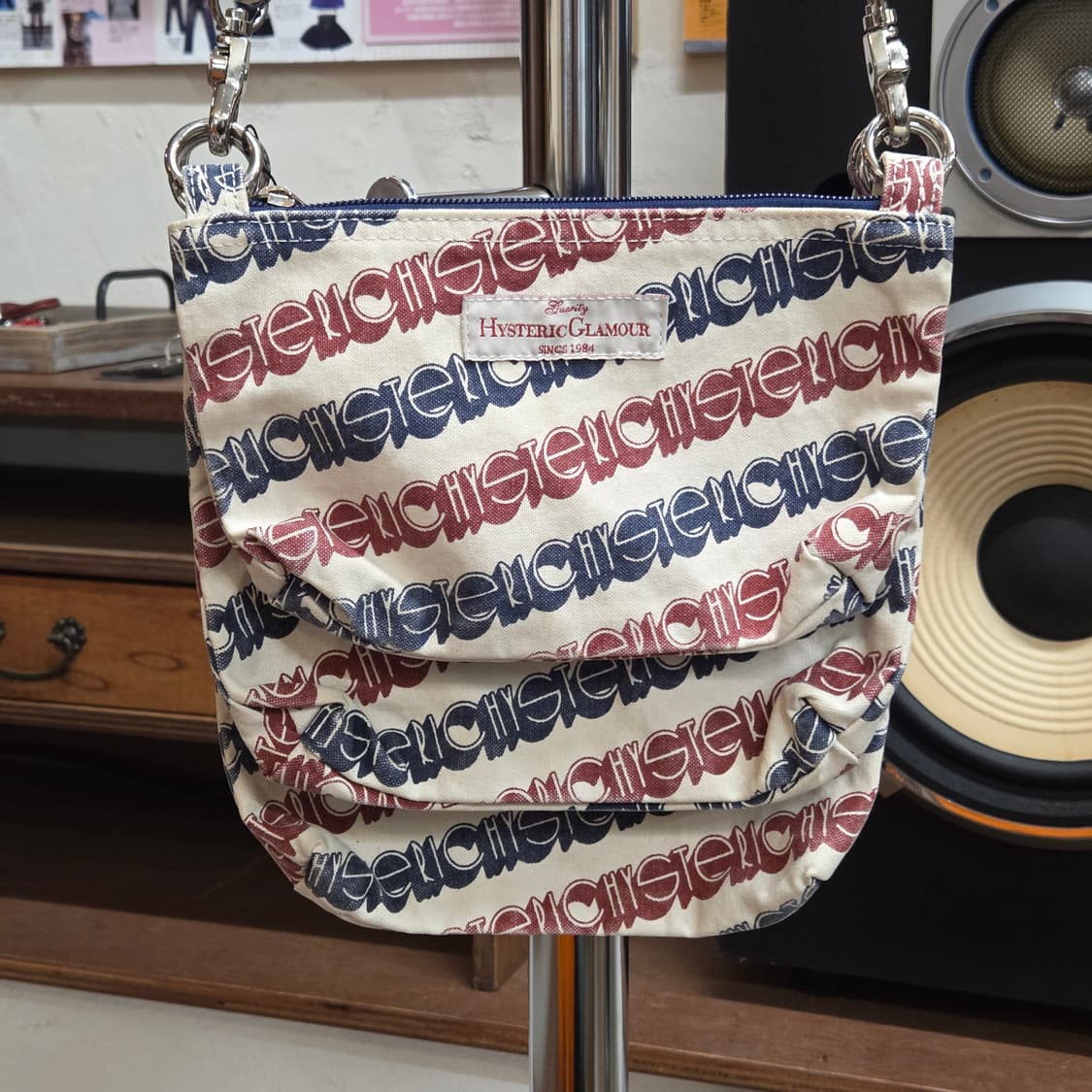 히스테릭 글래머 레터링 레이어드 코튼 크로스백 상품이미지1