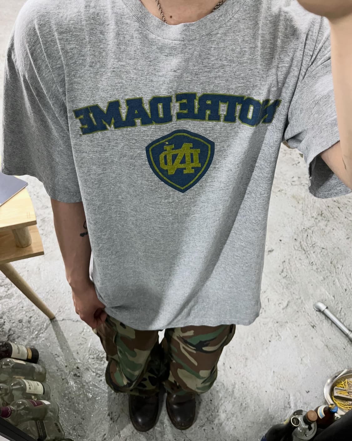 90s Adidas notre dame tee 🇺🇸 상품이미지2