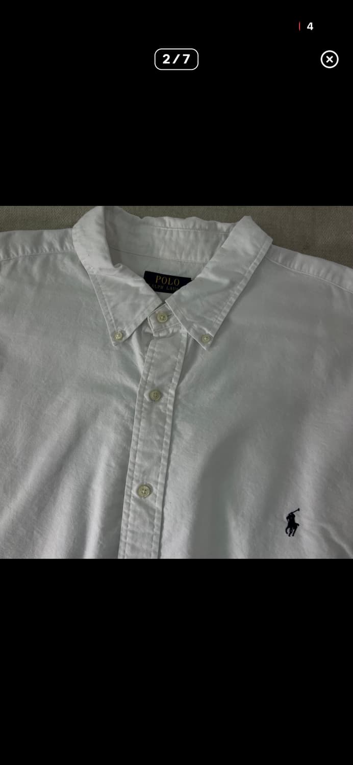 폴로 랄프로렌 신형라벨 화이트 셔츠 3XL 상품이미지2
