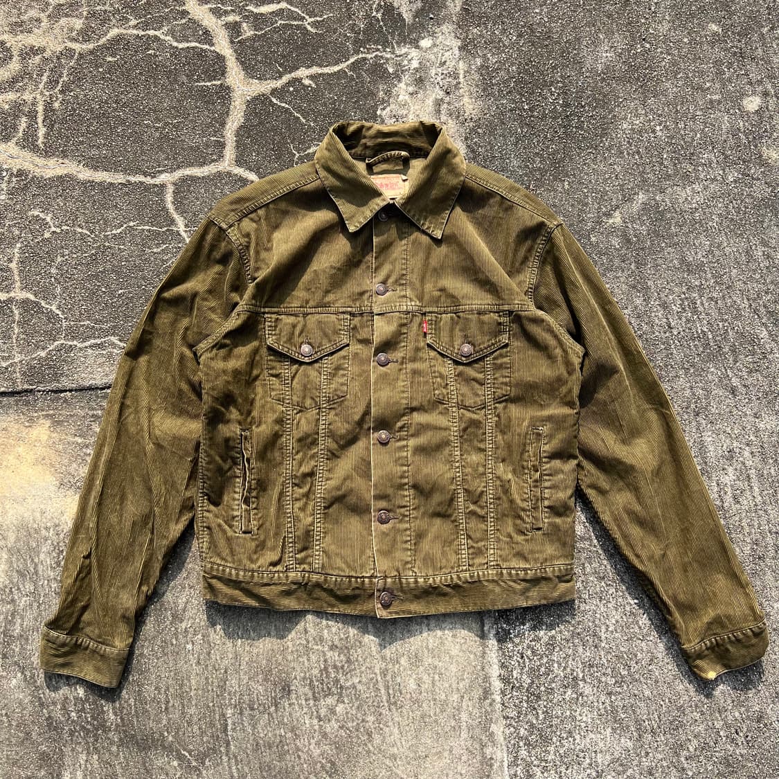 00‘s 리바이스 올리브 그린 코듀로이 자켓 상품이미지1