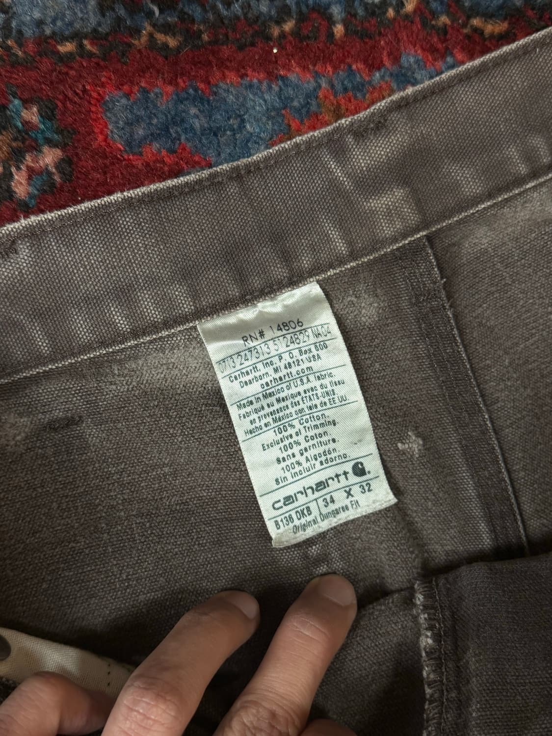 OG 칼하트 더블니 다크브라운 칼하트 B136 DKB 썩블니 상품이미지10