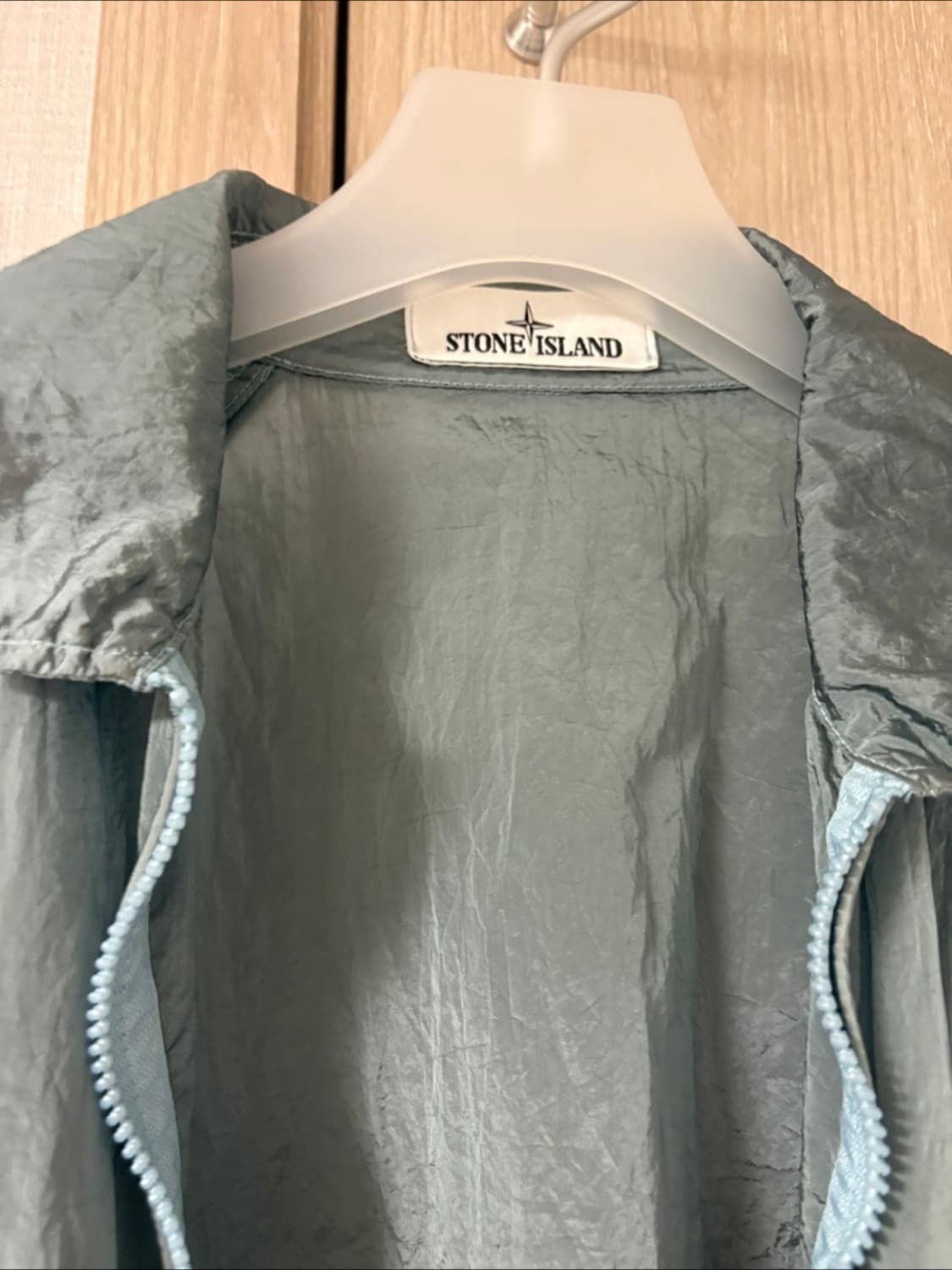 스톤 나일론 메탈 가먼트 다이드 패커블 오버셔츠자켓 아쿠아 상품이미지4