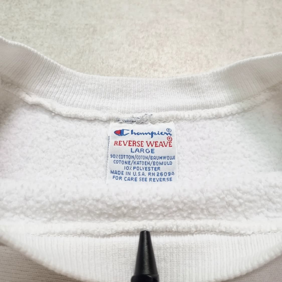 90s USA 챔피언 리버스위브 화이트 L sz 상품이미지5