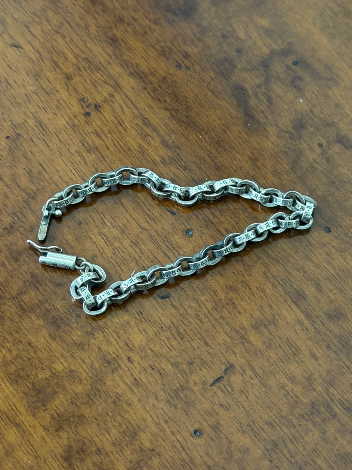 크롬하츠 페이퍼 체인 브레이슬릿 실버 상품이미지2