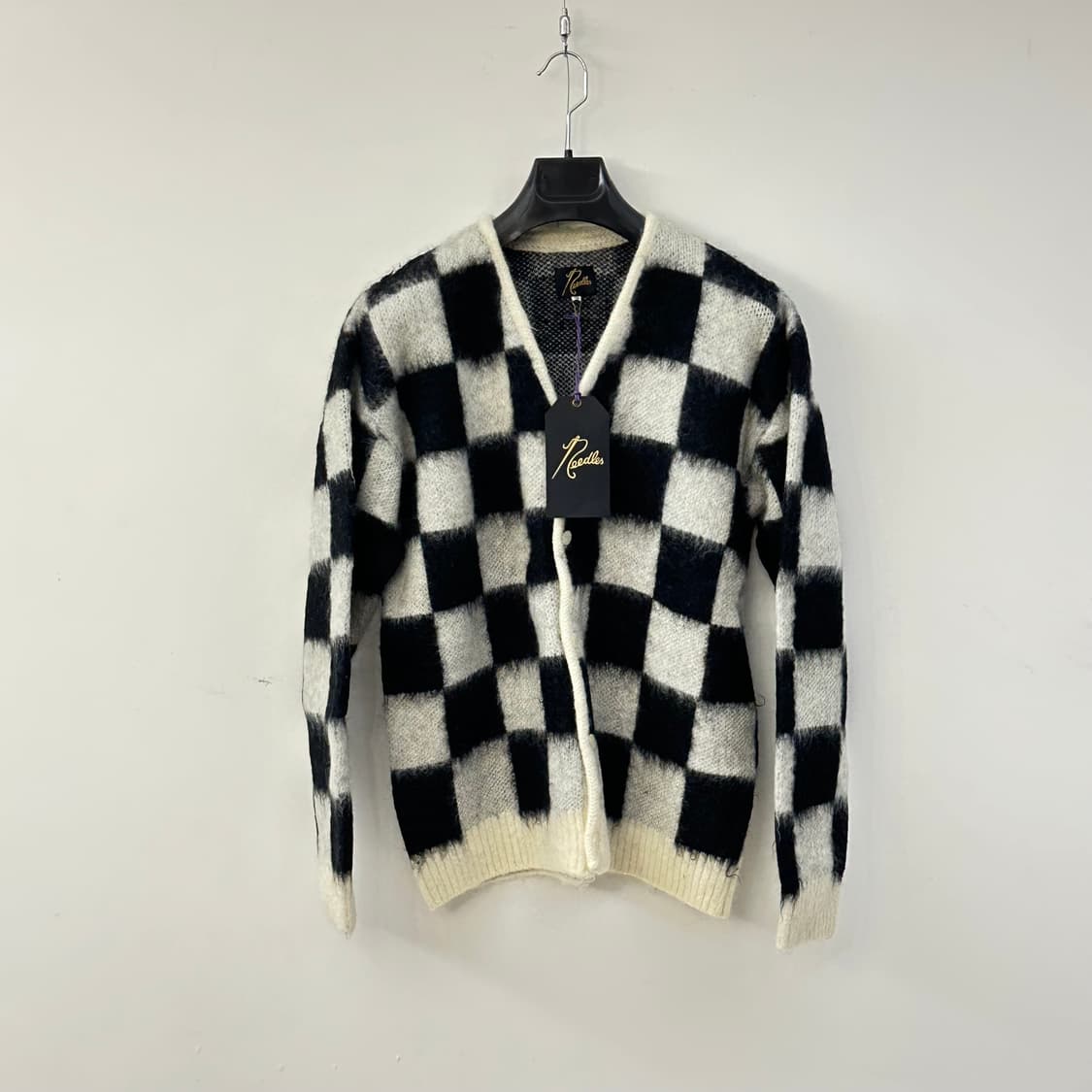 니들스 체커 모헤어 가디건  상품이미지1