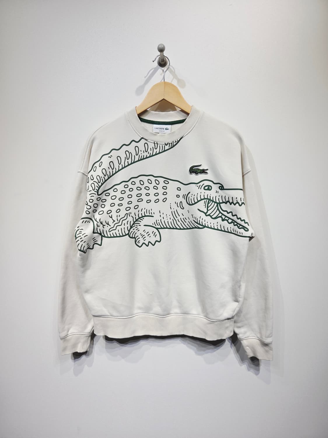 라코스테 빅 로고 루즈핏 맨투맨 상품이미지3