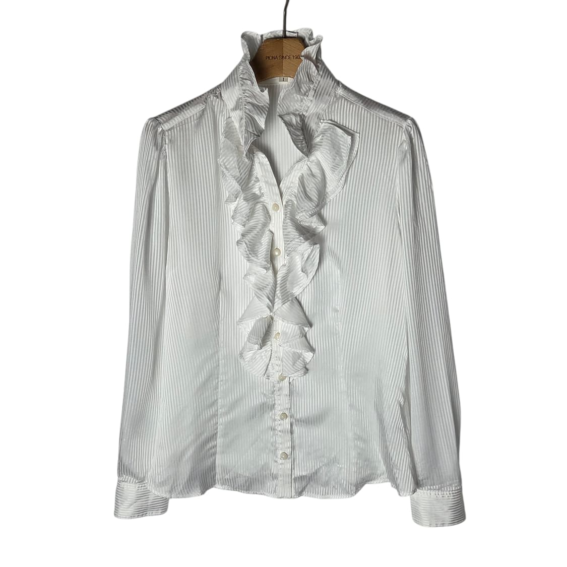 [Naracamic] 나라카미체 스트라이프 프릴 블라우스 상품이미지1