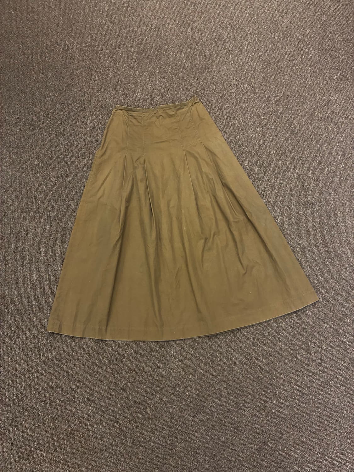 OS)Japanese vintage 여성 브라운 플리츠 롱스커트 상품이미지1