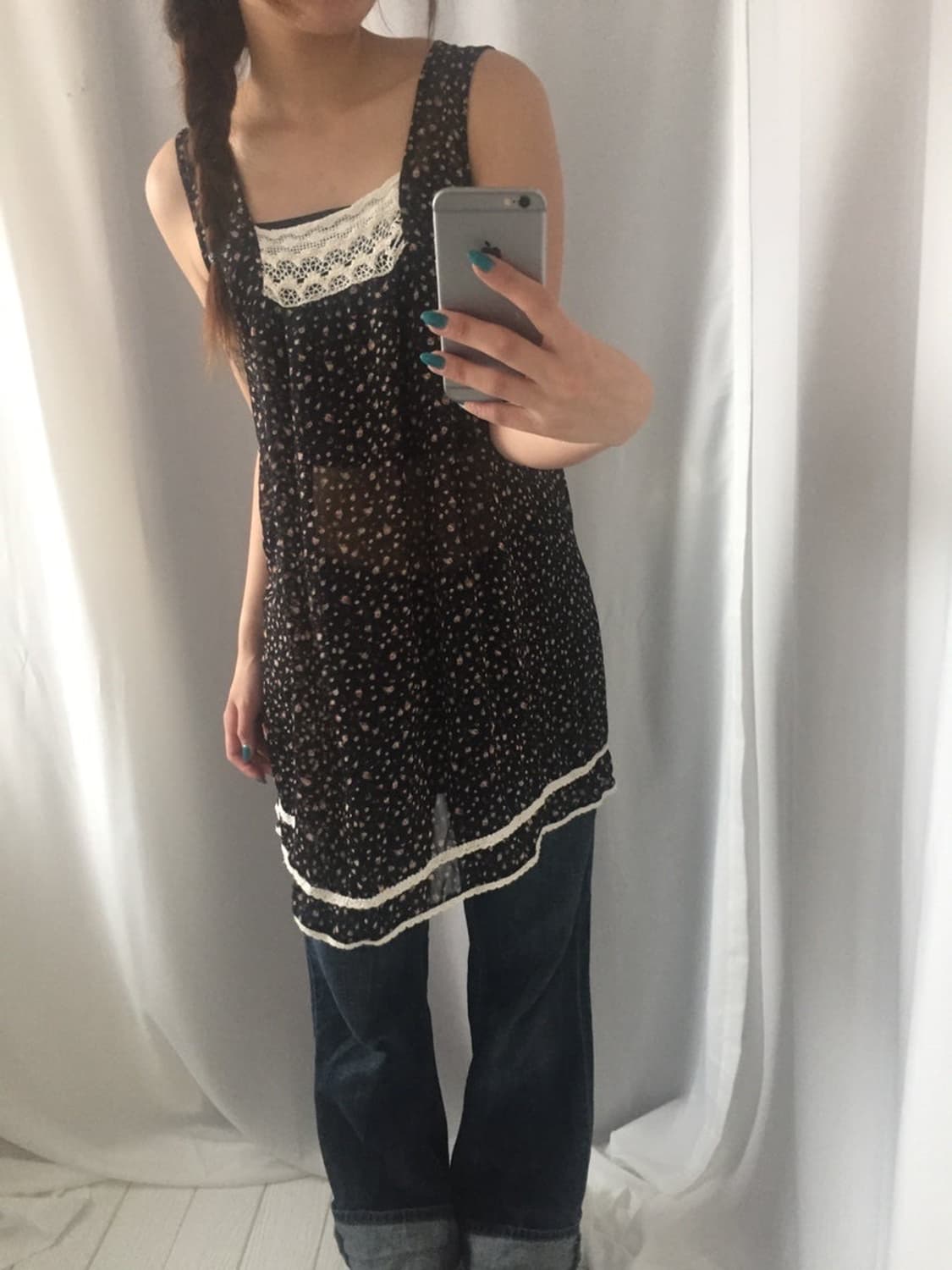 677. black sheer garden lace dress 상품이미지4