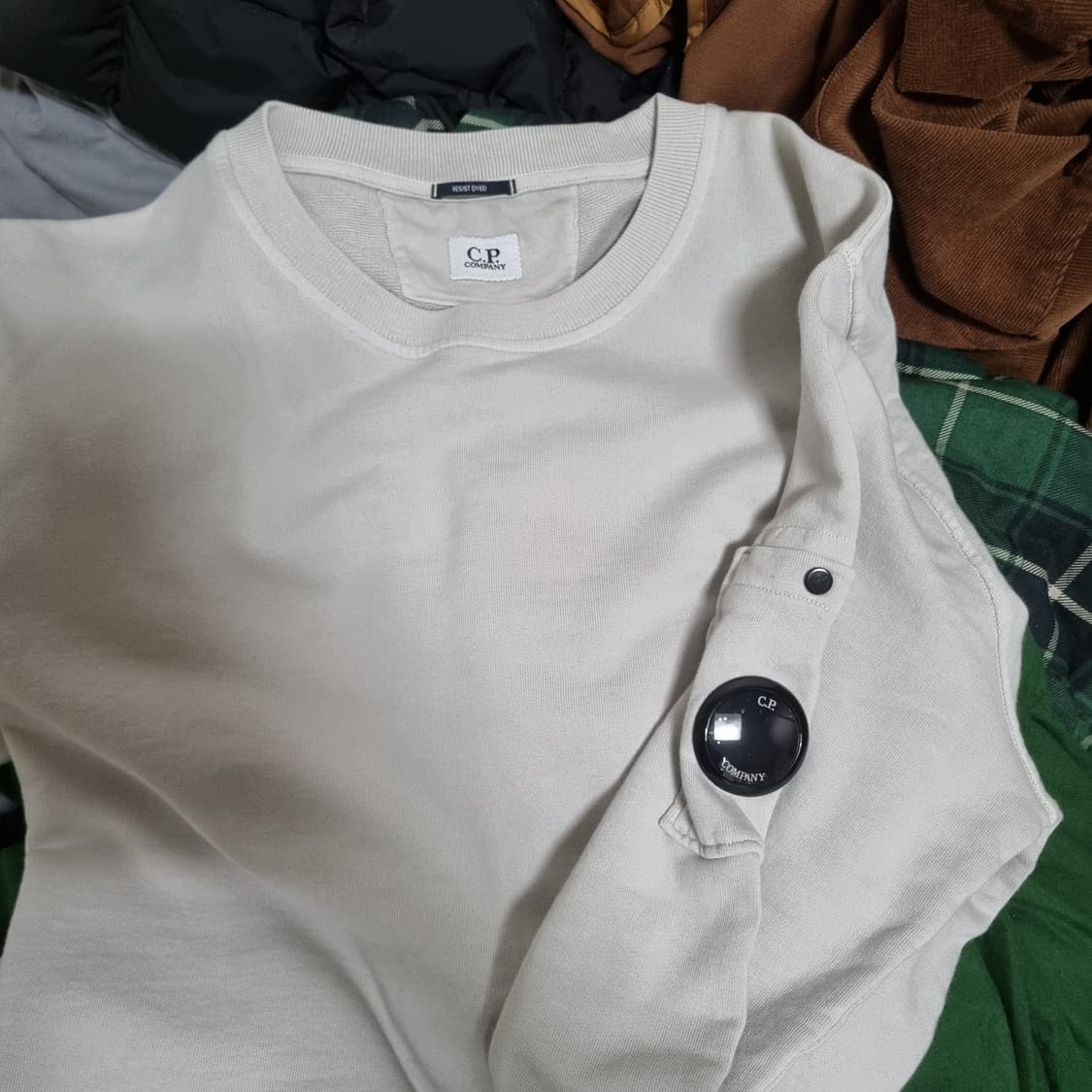 시피컴퍼니 연베이지 ?그레이? 맨투맨 xl 상품이미지1