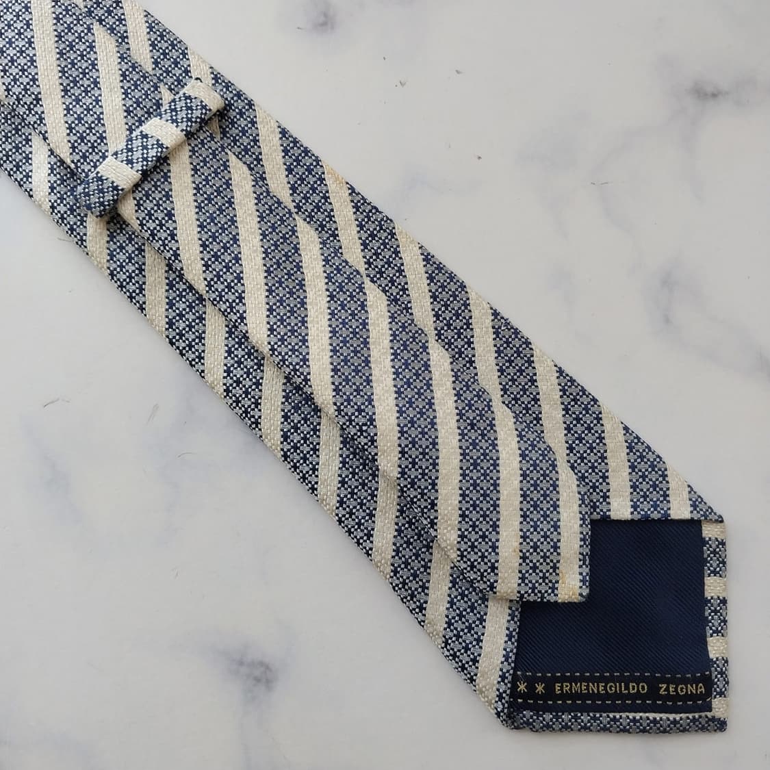 에르메네질도 제냐 실크 네이비 넥타이 8.7cm A+~A등급 K2541 상품이미지6