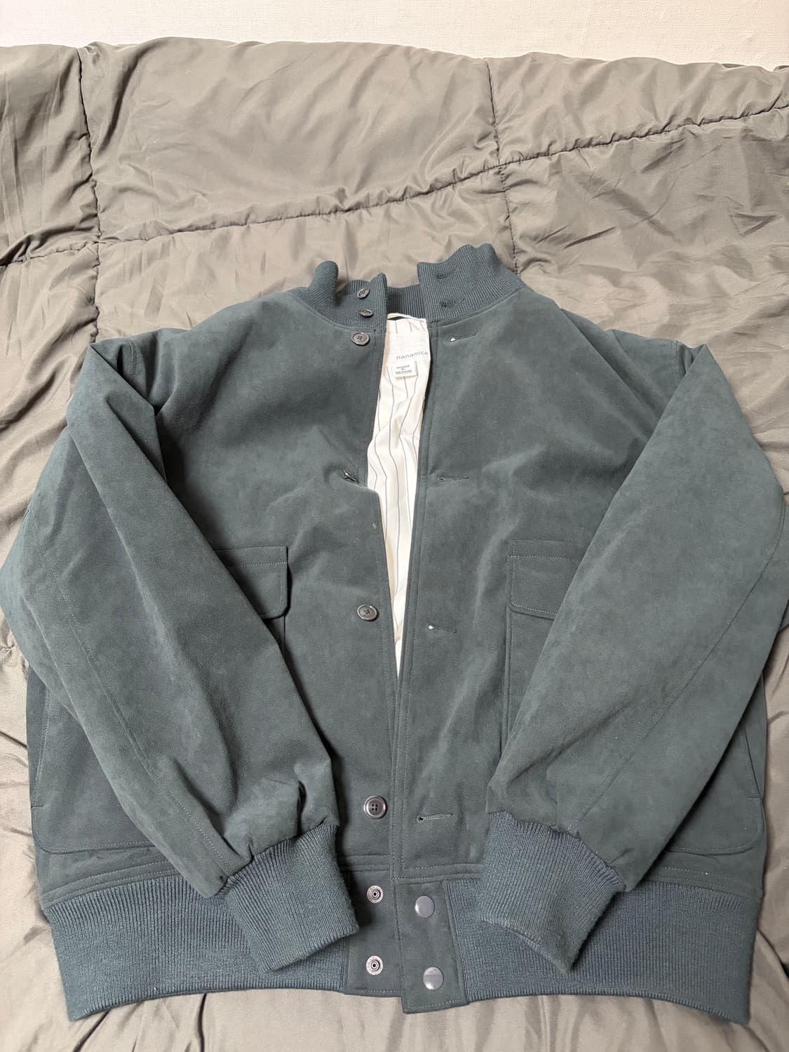 나나미카 인슐레이션 크루자켓 모스그린 상품이미지1