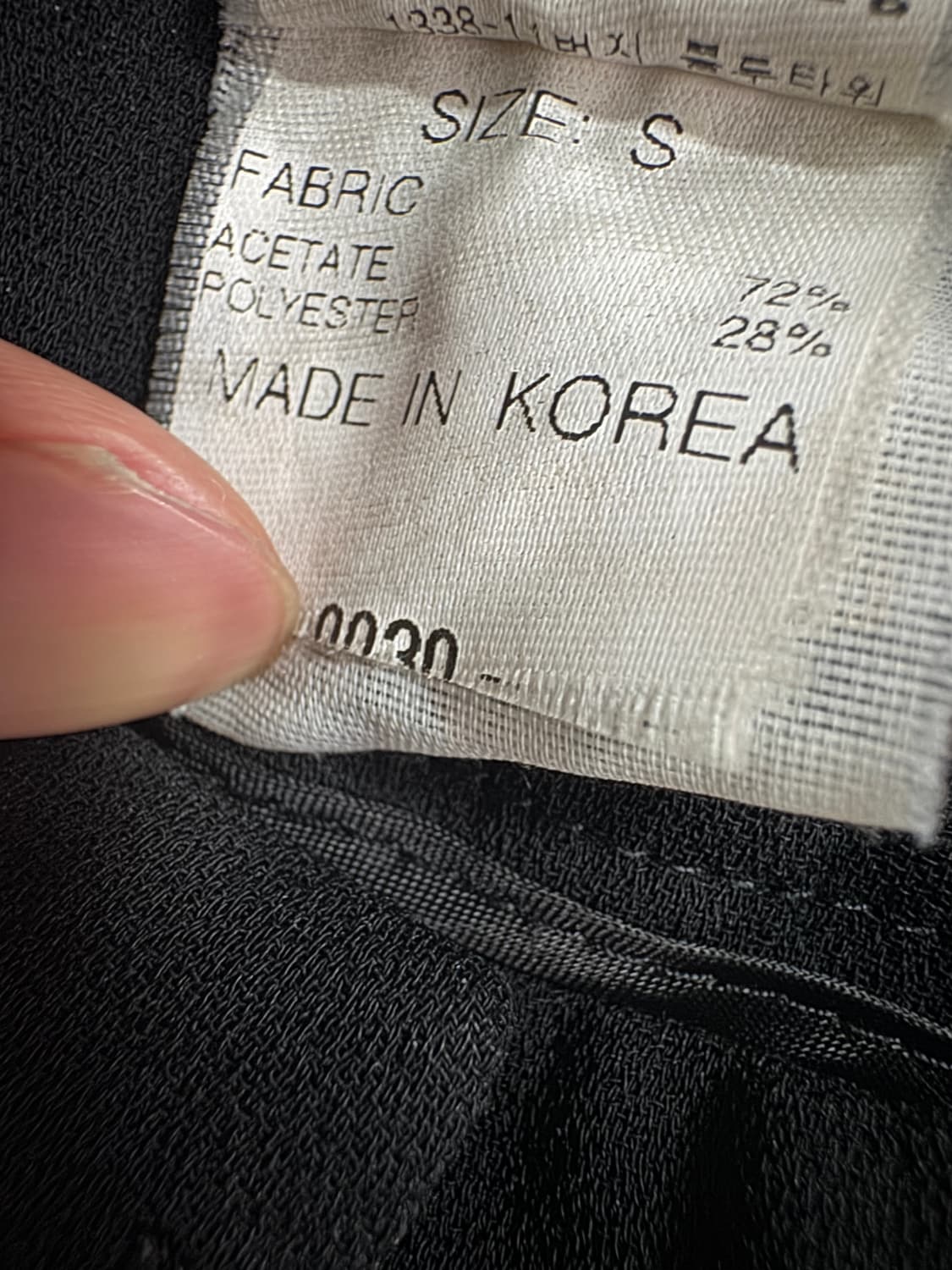 여성 모조에스핀 주름 디테일 블랙 슬랙스 팬츠 상품이미지4