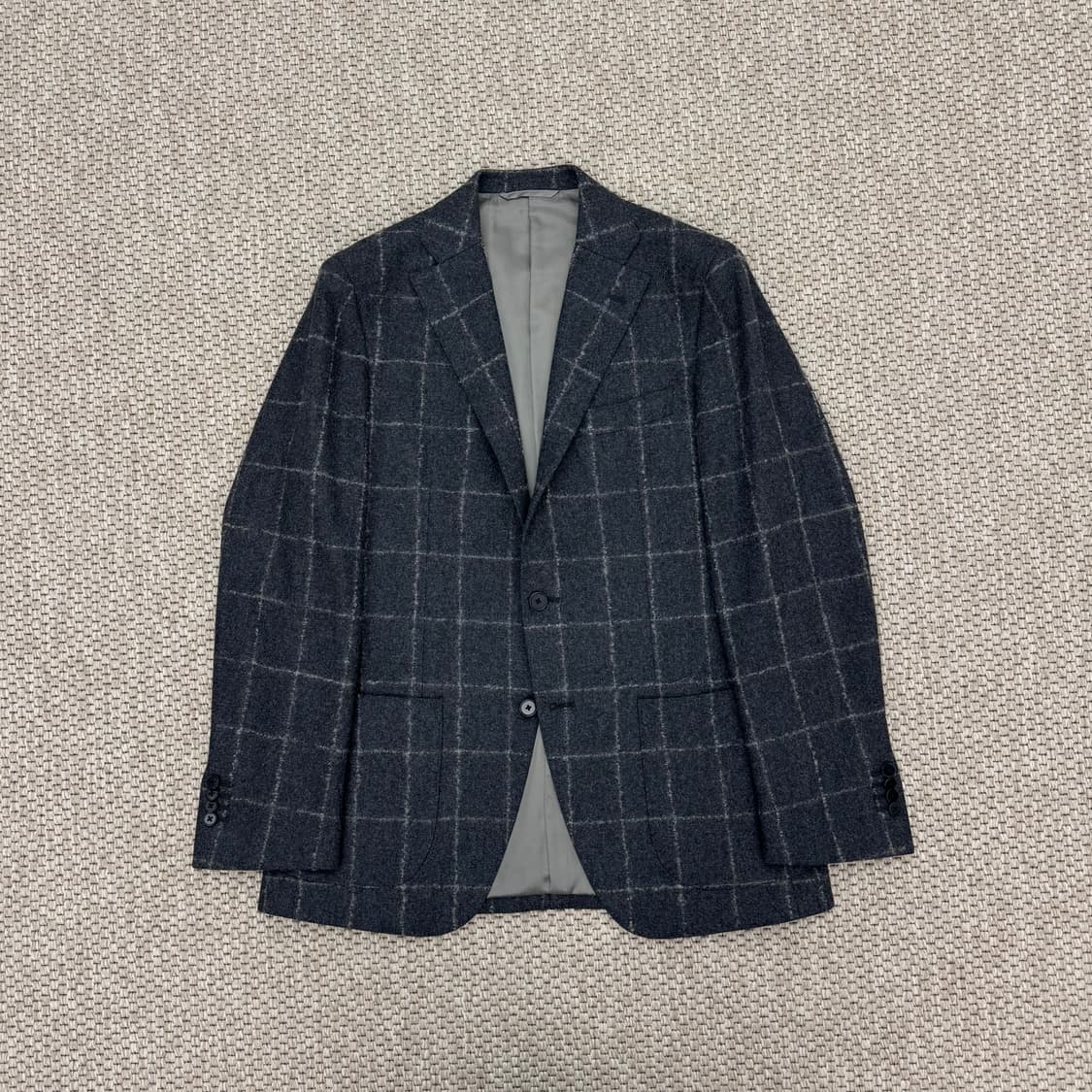 더수트컴퍼니 이탈리아 까노니코 원단 체크 자켓 상품이미지5