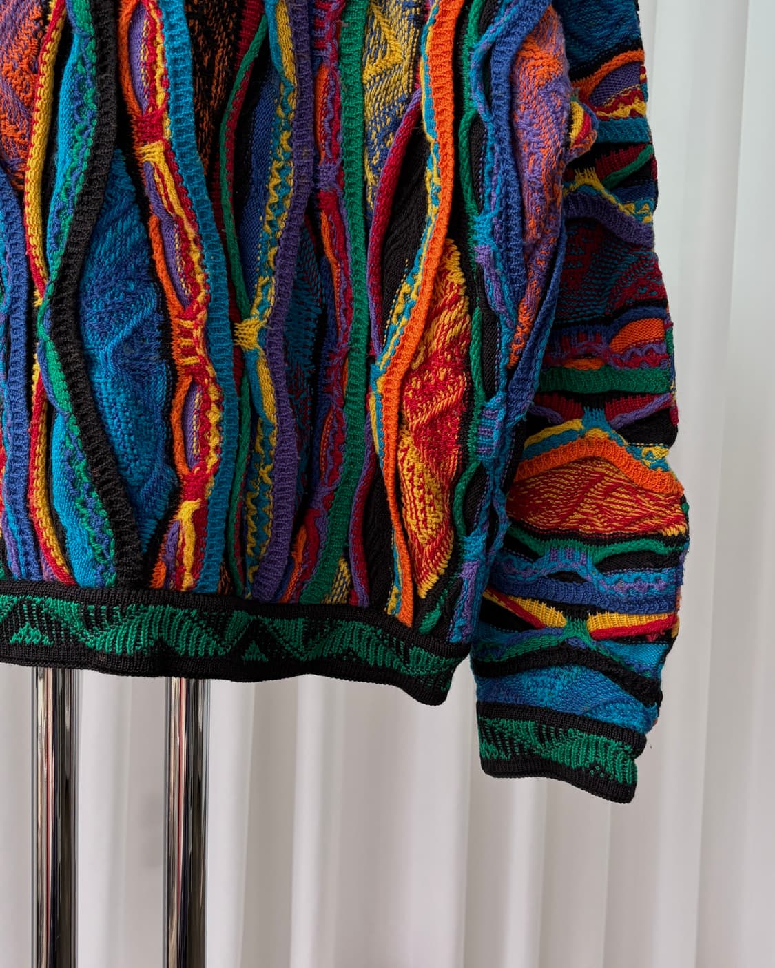 [S]쿠지 COOGI 멀티컬러 케이블 니트 상품이미지6