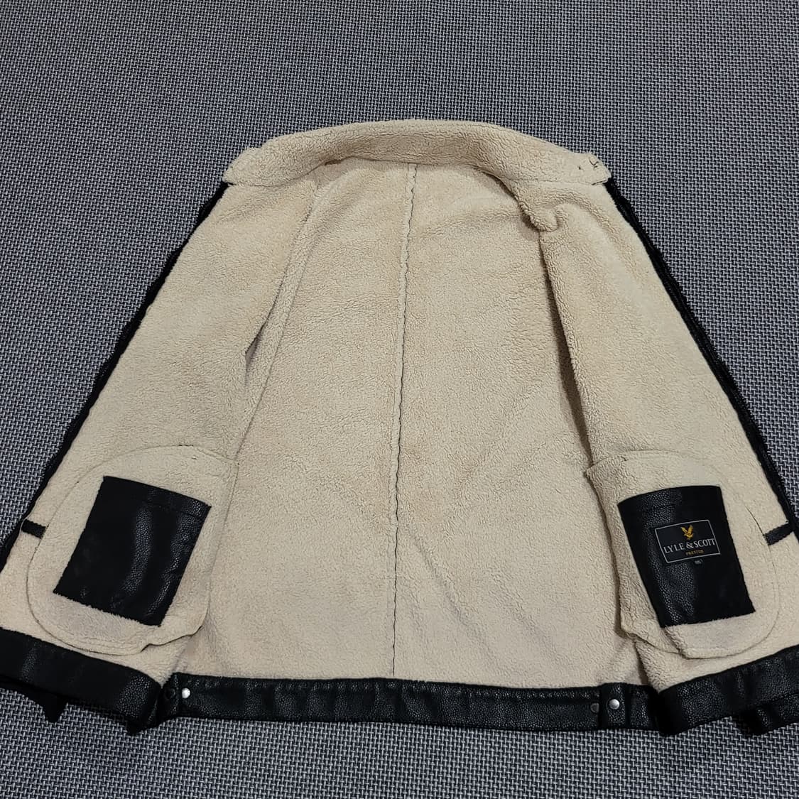 라일앤스콧 퍼 안감 블루종 라이더 자켓 블랙 (105) 상품이미지3