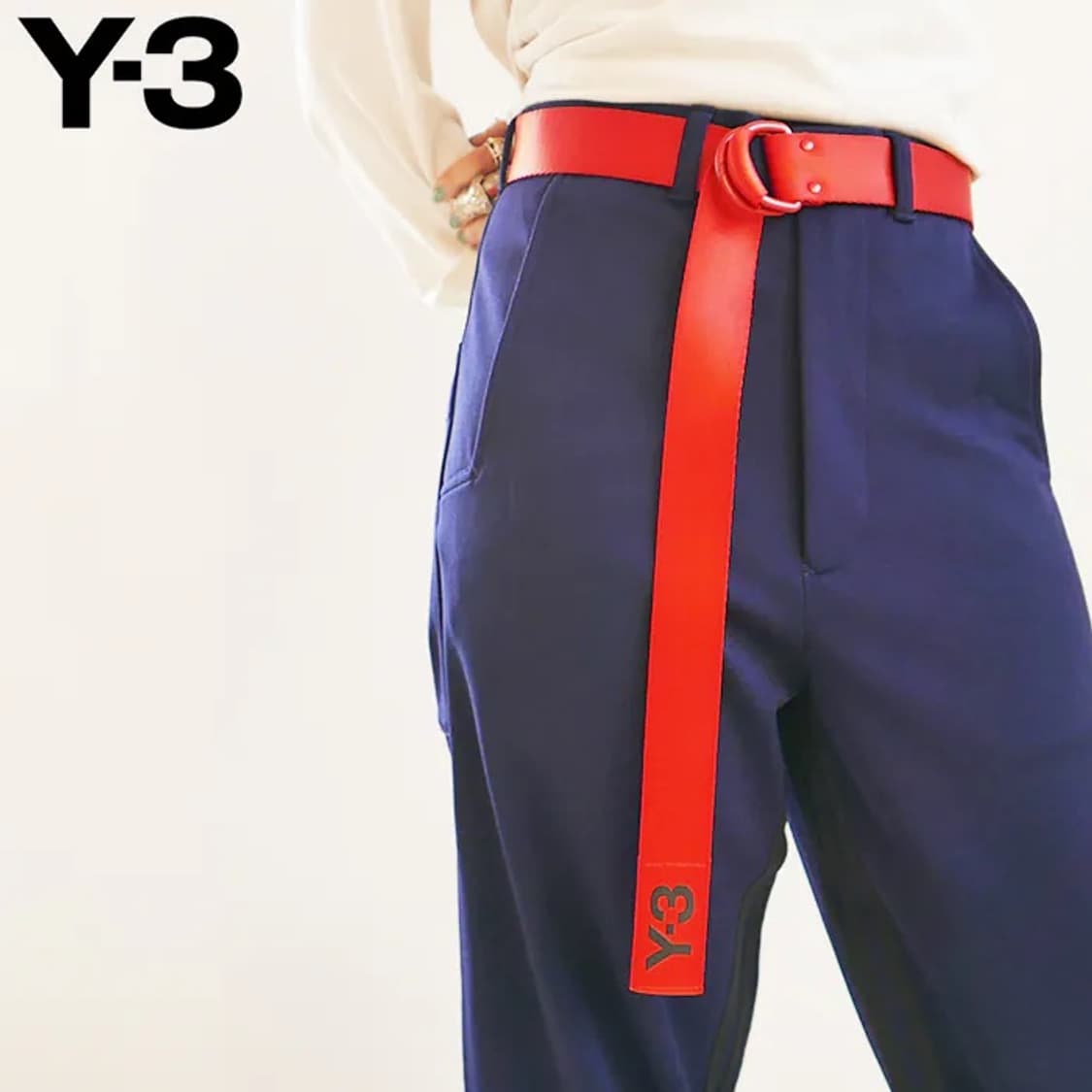 Y-3 red logo belt 상품이미지1