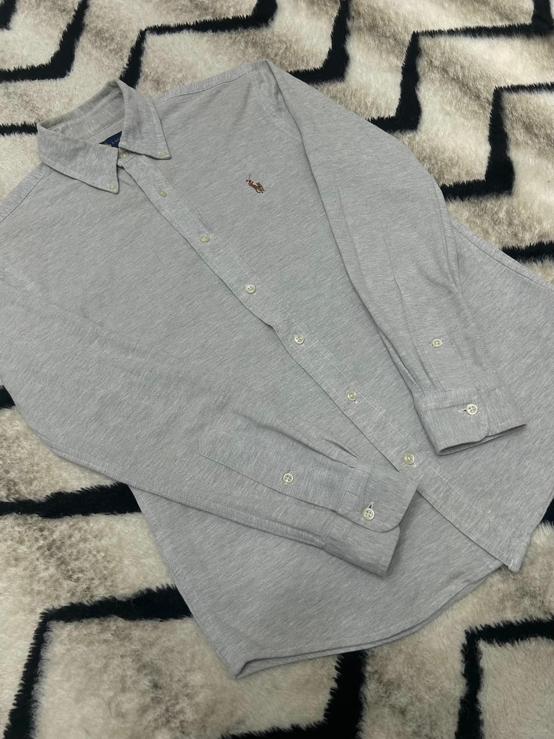 [S]폴로랄프로렌 니트 옥스포드 셔츠/그레이 상품이미지2