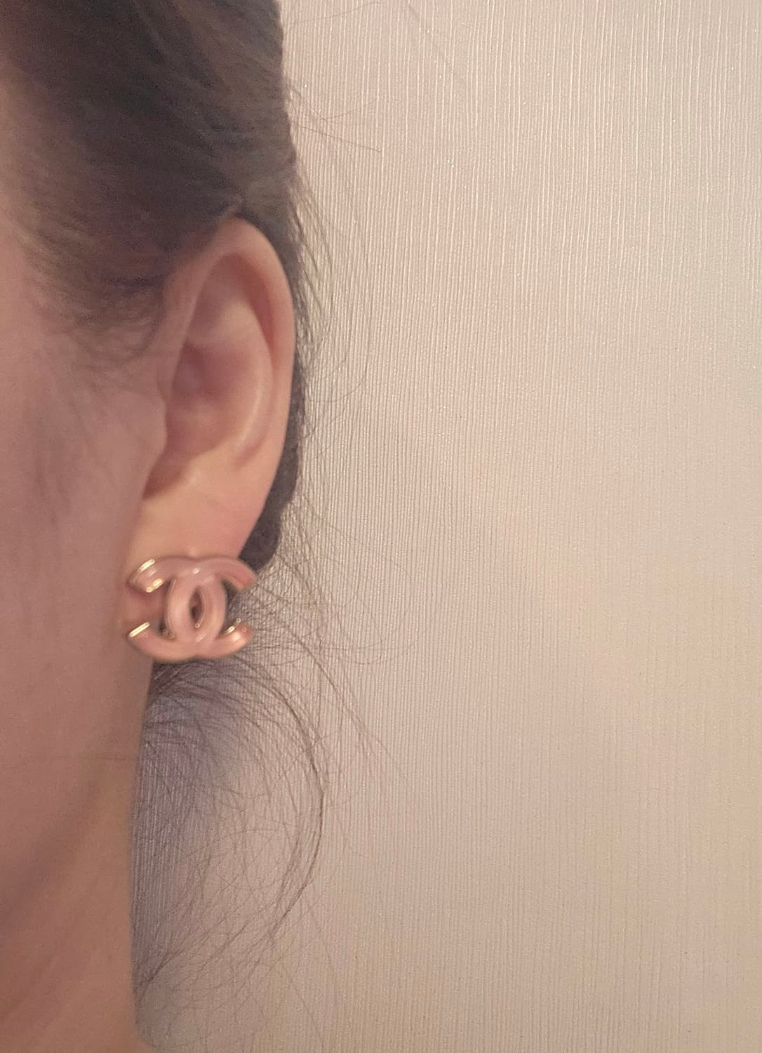 샤넬 핑크 자개풍 귀걸이 업사이클링 상품이미지9