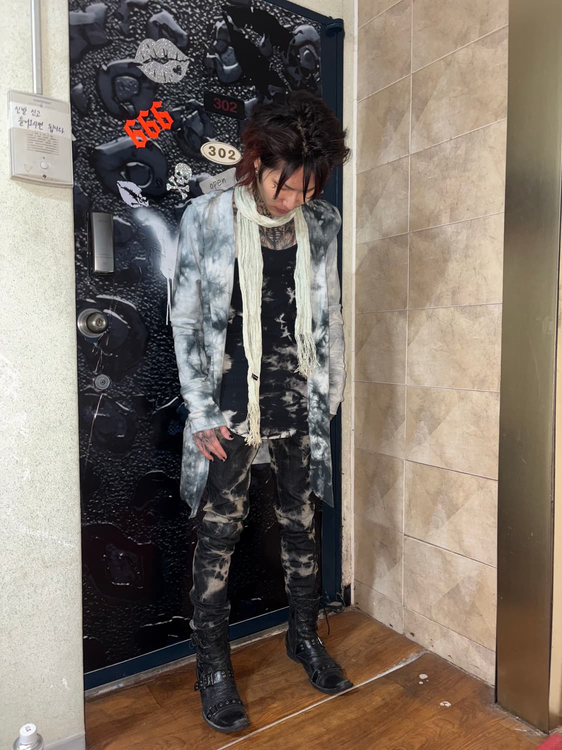 Midas Tie-Dye Longline Hooded Top 상품이미지6