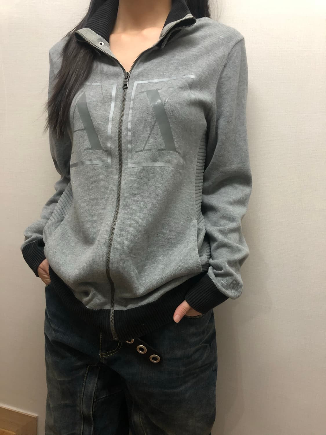 빈티지 아르마니 익스체인지 로고 집업 상품이미지6