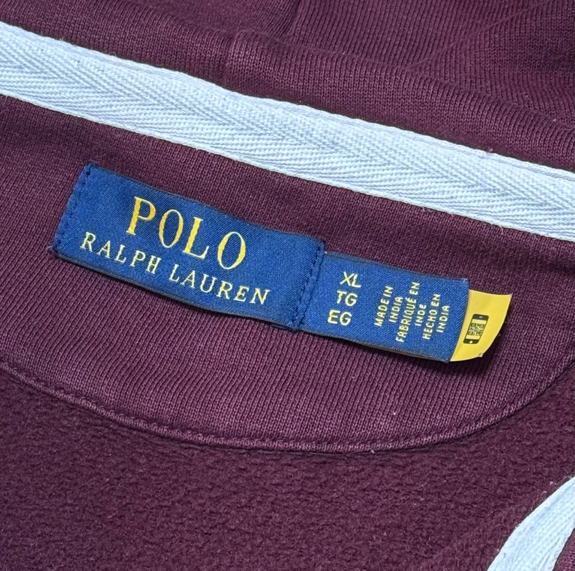 폴로 랄프로렌 빅포니 버건디 치프티프 후드티 (QR) 상품이미지5