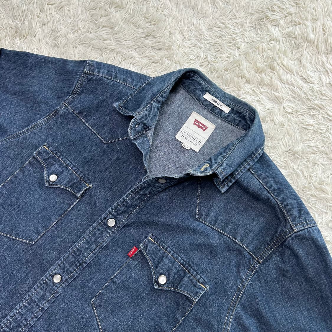 리바이스 데님 웨스턴 셔츠 (S) 상품이미지3