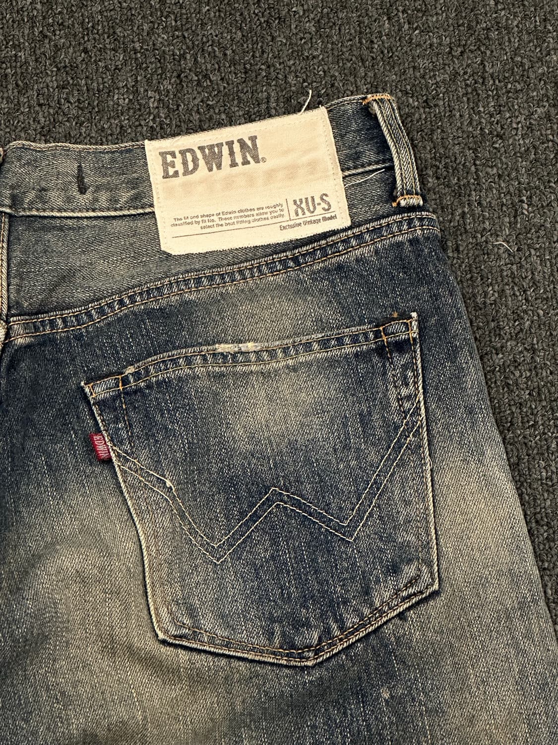 32)에드윈 빈티지 워싱 XU-S 스트레이트 데님 팬츠 상품이미지3
