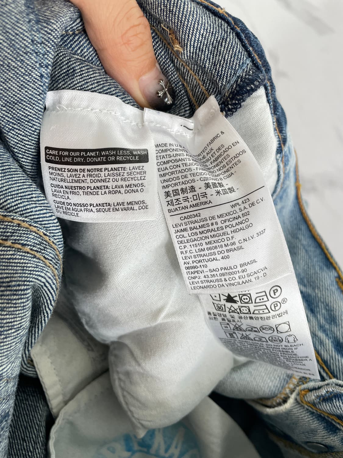 오프화이트x리바이스 데님바지 상품이미지9