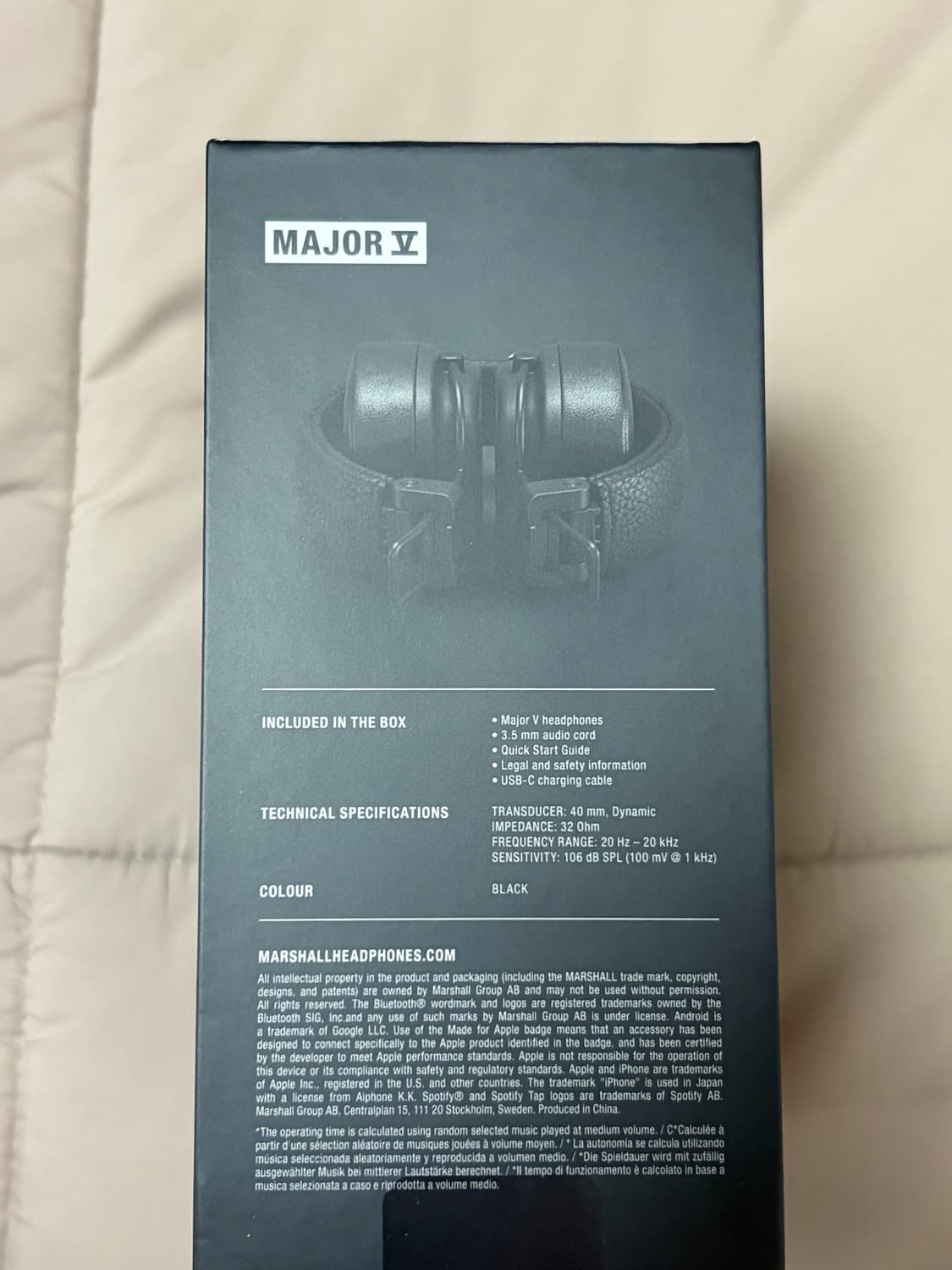 마샬 헤드셋 MAJOR 5 블랙 상품이미지5